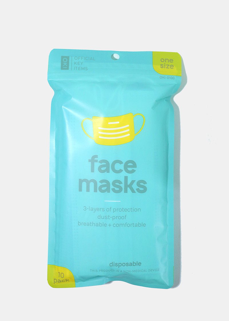 Official Key Items Disposable 10 Pack Face Mask