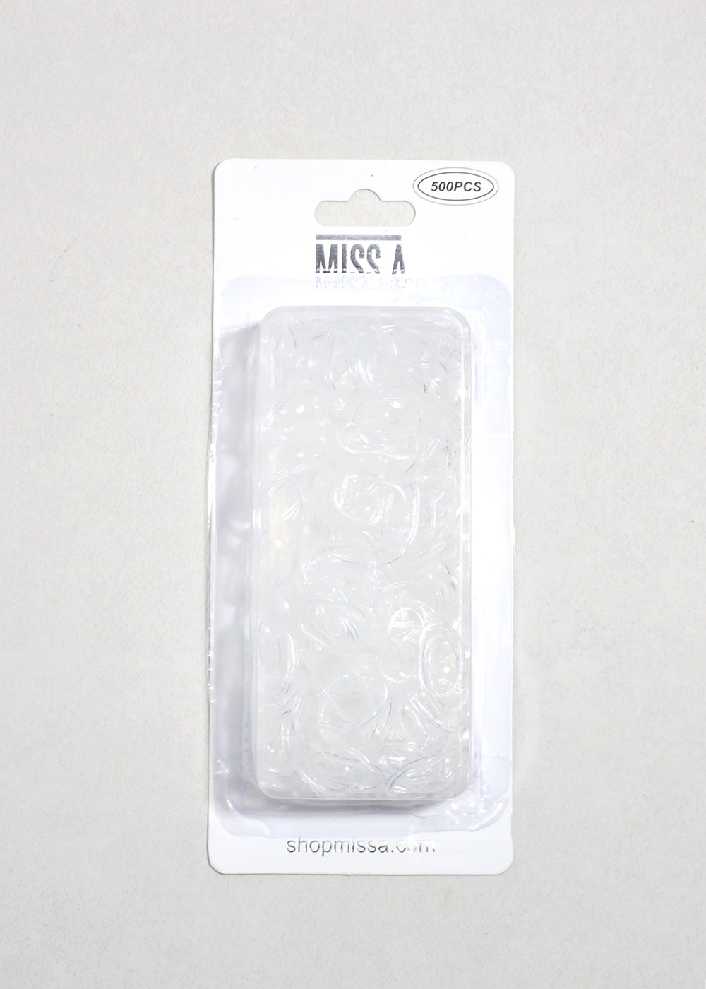 500 PCS Mini Clear Elastic Rubber Hair Bands