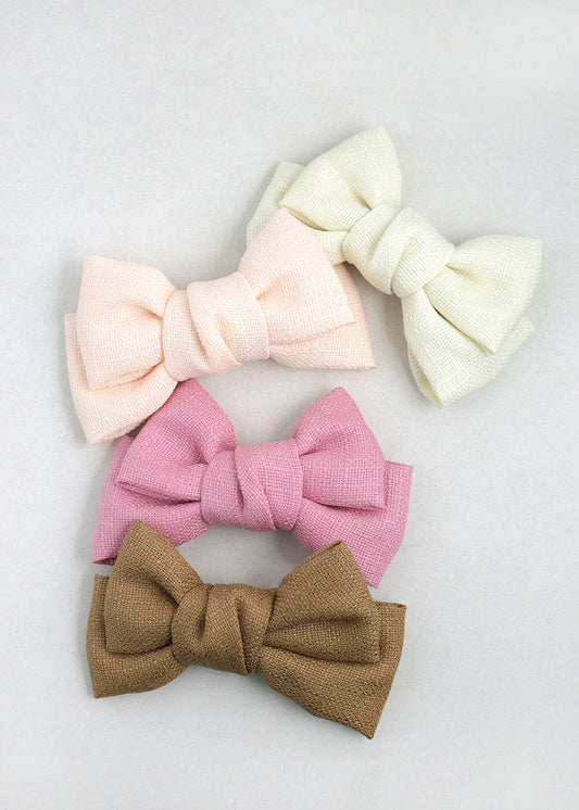 Woven Hair Bow Pin