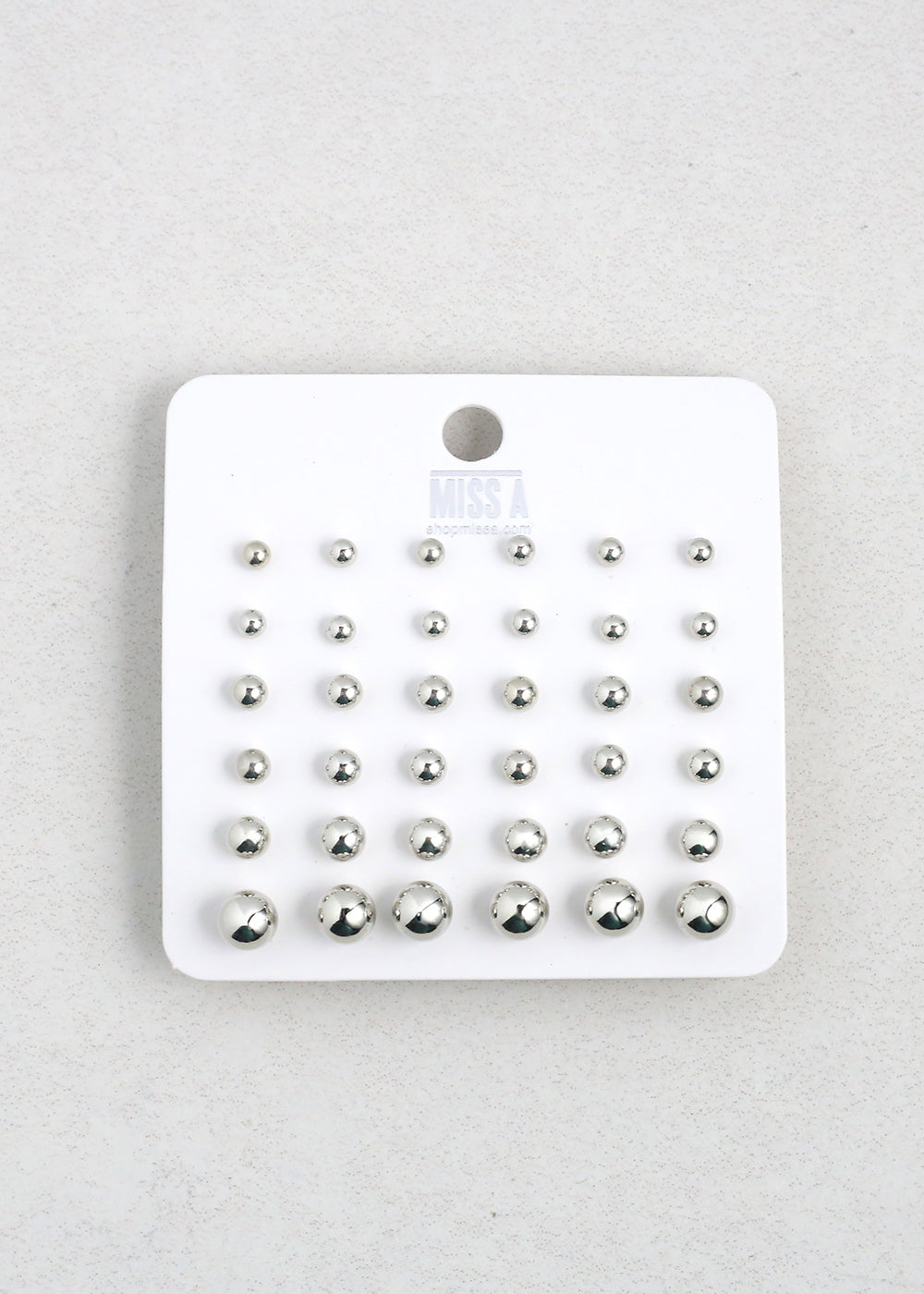 Ball Stud Earring Set - 18 Pairs
