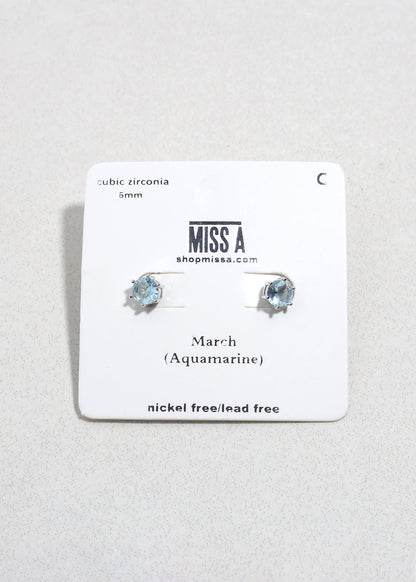 Birthstone Stud Earrings