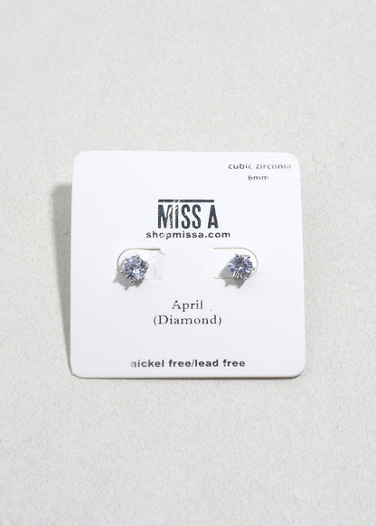 Birthstone Stud Earrings