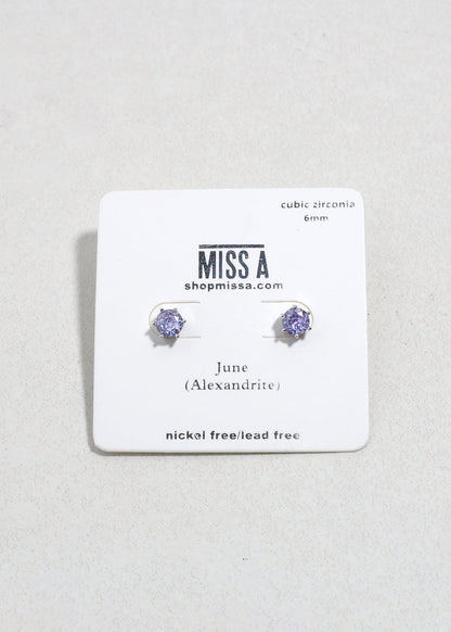 Birthstone Stud Earrings