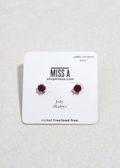 Birthstone Stud Earrings