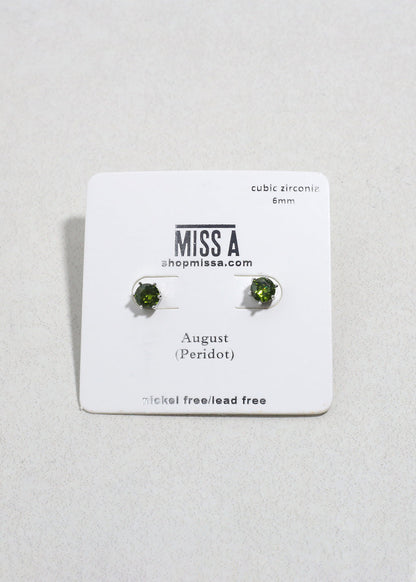 Birthstone Stud Earrings