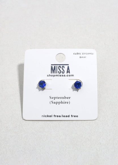 Birthstone Stud Earrings