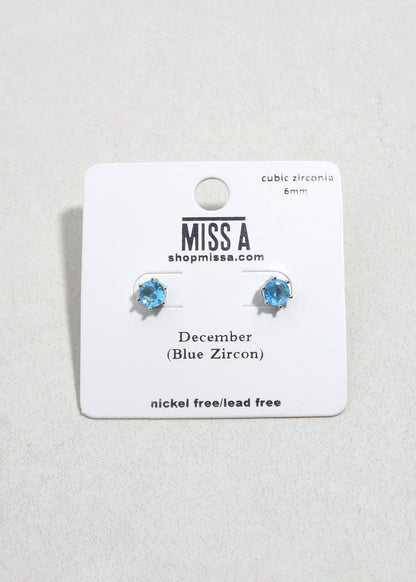 Birthstone Stud Earrings