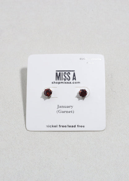 Birthstone Stud Earrings