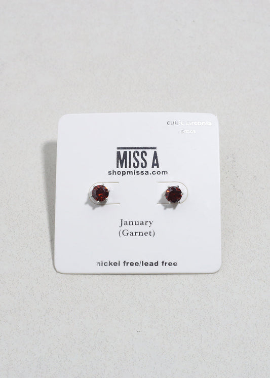 Birthstone Stud Earrings