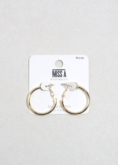 Classic Thick Hoop Earrings - 5mm