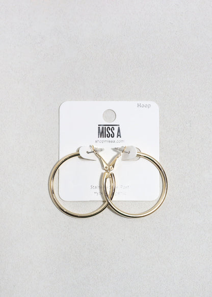 Classic Thick Hoop Earrings - 6mm