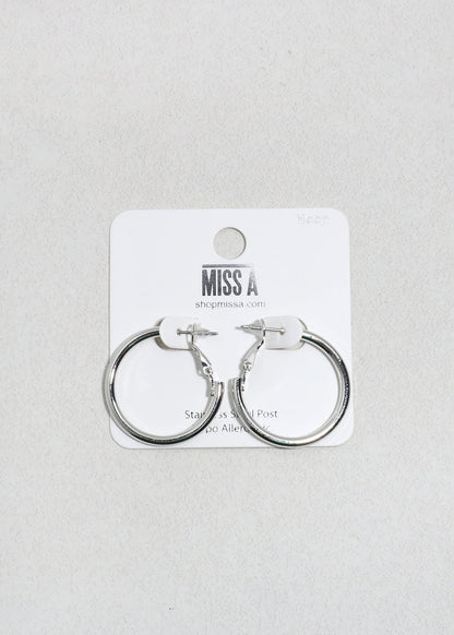 Classic Thick Hoop Earrings - 5mm