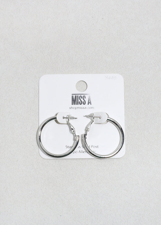 Classic Thick Hoop Earrings - 5mm