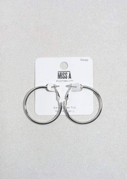 Classic Thick Hoop Earrings - 6mm