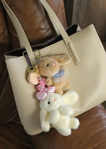 Sweet Bow Bunny Plush Keychain