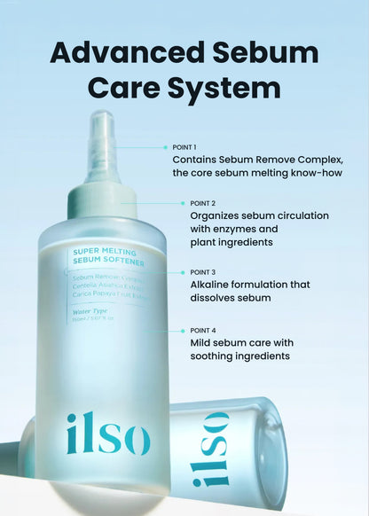 ilso Super Melting Sebum Softener 150ml + Skin Wrap Cotton Pad Set