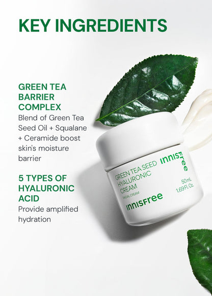 INNISFREE Green Tea Seed Hyaluronic Acid Cream 50ml