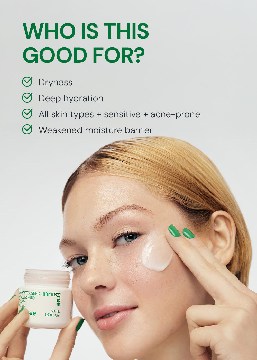INNISFREE Green Tea Seed Hyaluronic Acid Cream 50ml