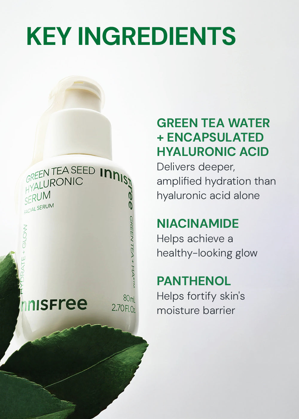 INNISFREE Green Tea Seed Hyaluronic Acid Serum 80ml
