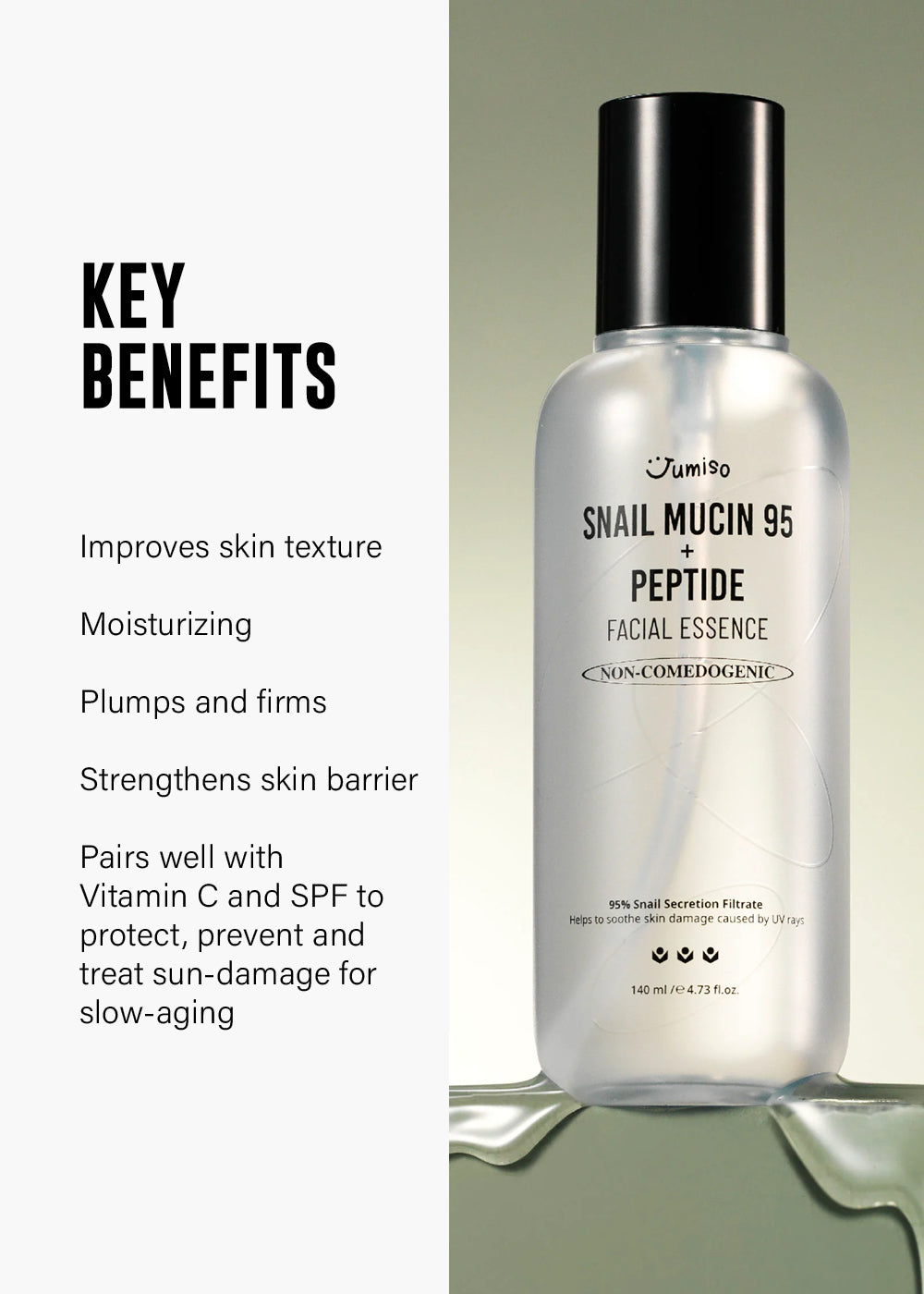 Jumiso Snail Mucin 95 + Peptide Facial Essence 140ml