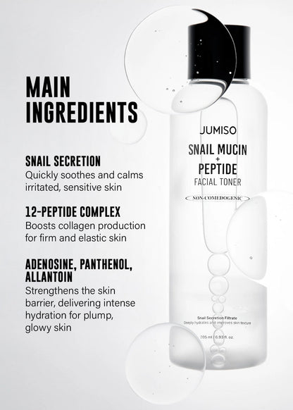 Jumiso Snail Mucin + Peptide Facial Toner 205ml