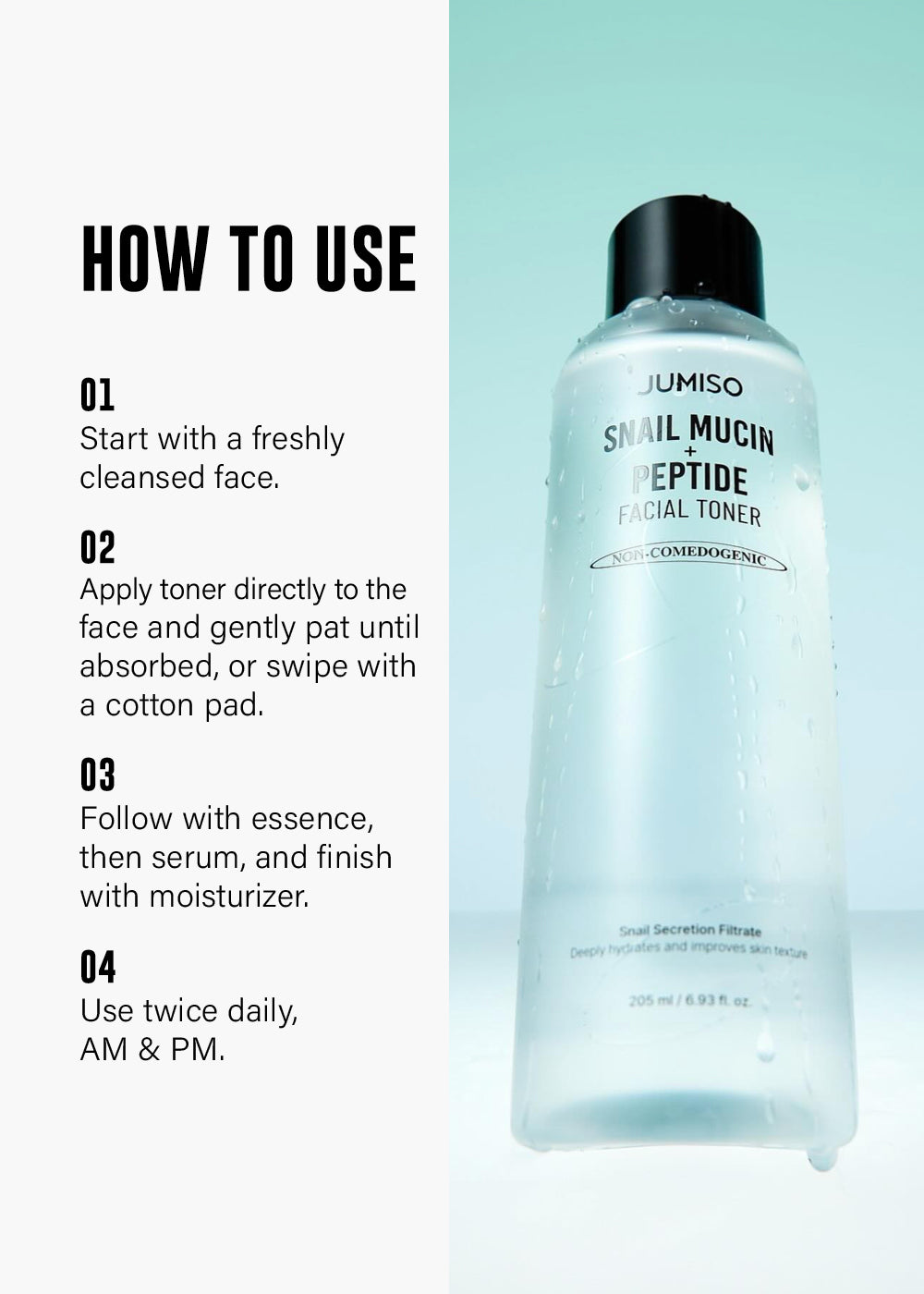 Jumiso Snail Mucin + Peptide Facial Toner 205ml