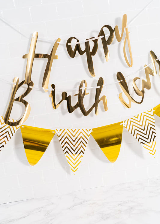 Official Key Items Gold Birthday Wall Decor