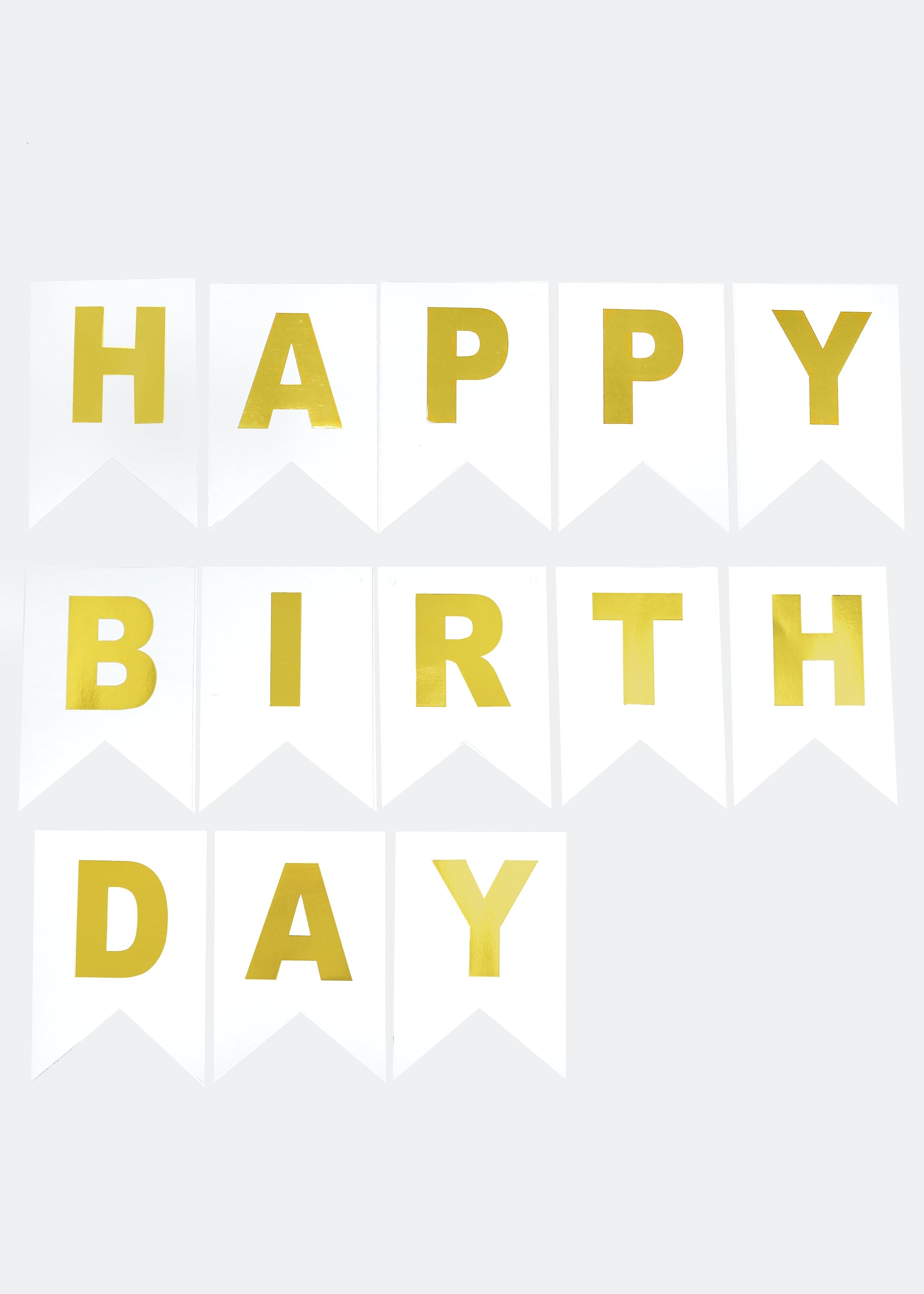 Official Key Items Gold Happy Birthday Banner