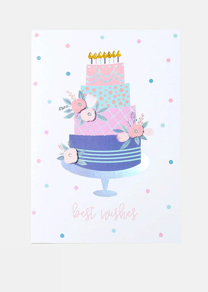 Best Wishes Cake Greeting Card
