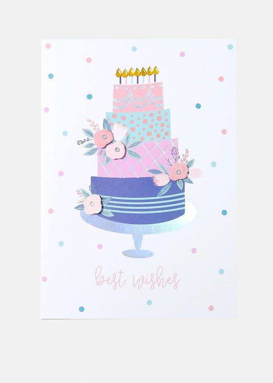 Best Wishes Cake Greeting Card