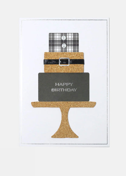 Happy Birthday Suit Cake Greeting Card