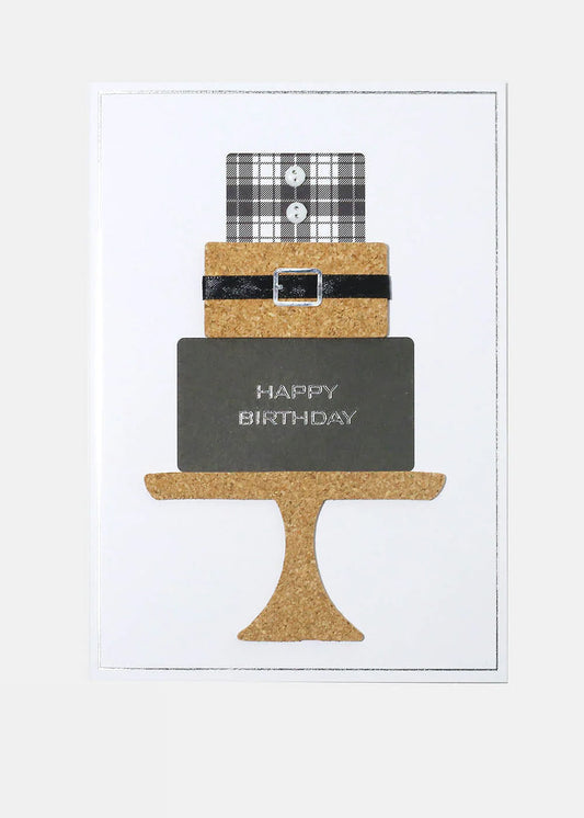 Happy Birthday Suit Cake Greeting Card