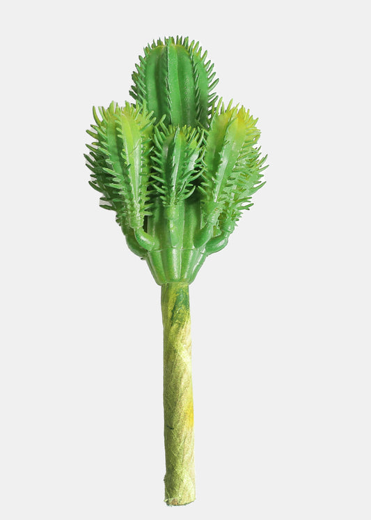 Official Key Items Artificial Succulents - Green Nine Fork Cactus