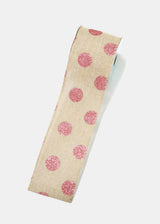 Burlap w/Red dot
