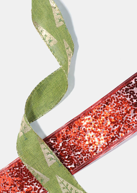 Glittery Gift Wrapping Ribbon