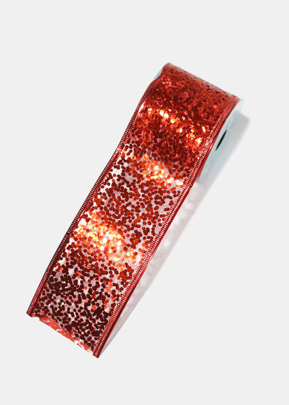 Glittery Gift Wrapping Ribbon