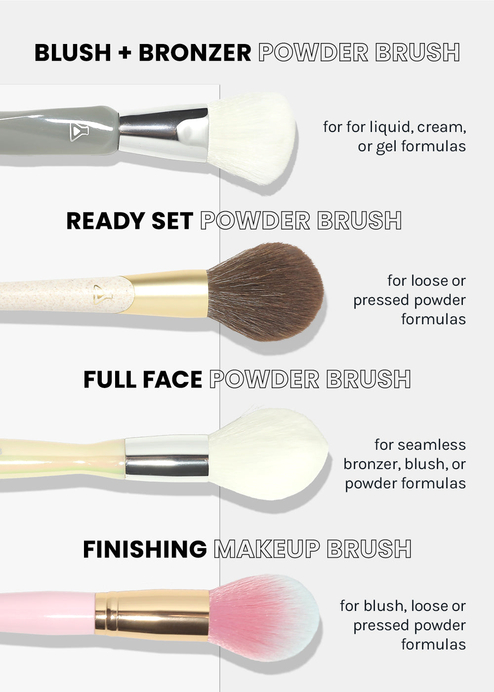 a2o Lab Blush + Bronzer Powder Brush