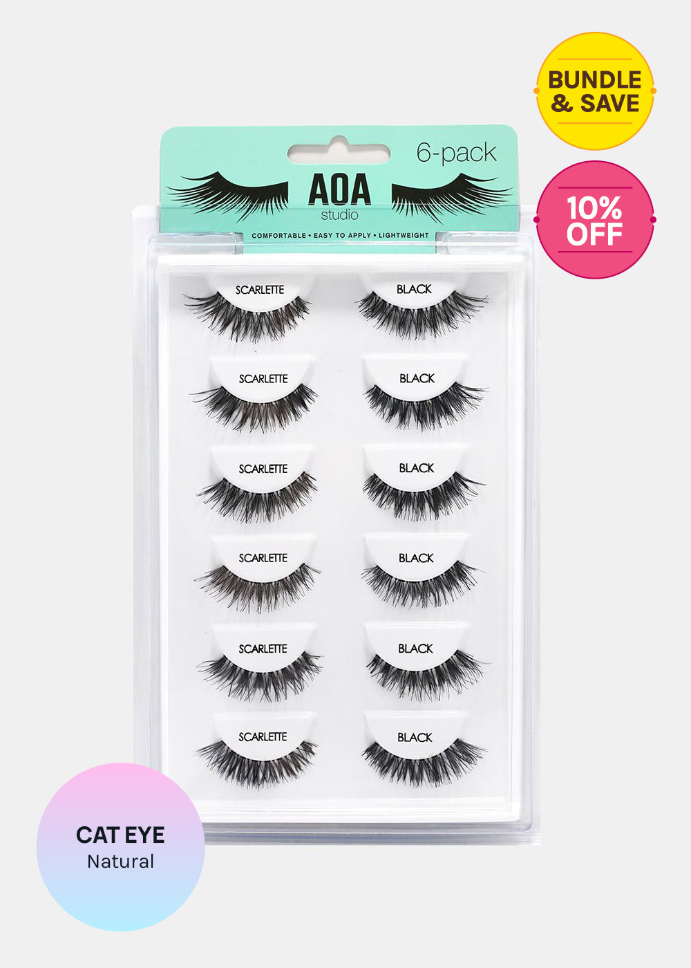 AOA Studio Eyelashes - Scarlette 6-Pack