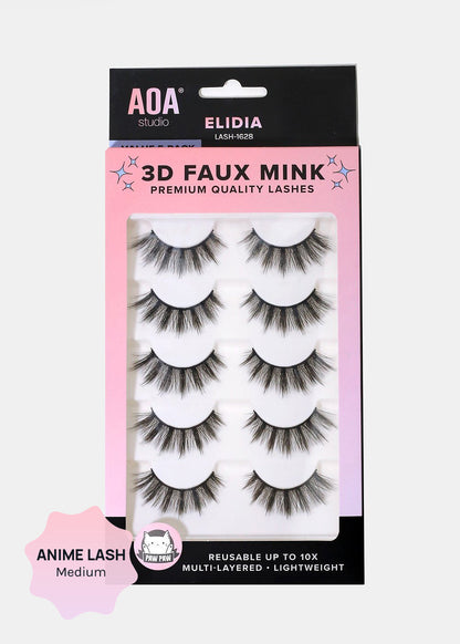 Paw Paw: 3D Faux Mink Lashes - Elidia 5-Pack
