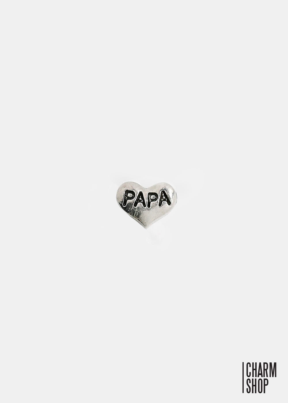 Papa Heart Locket Charm