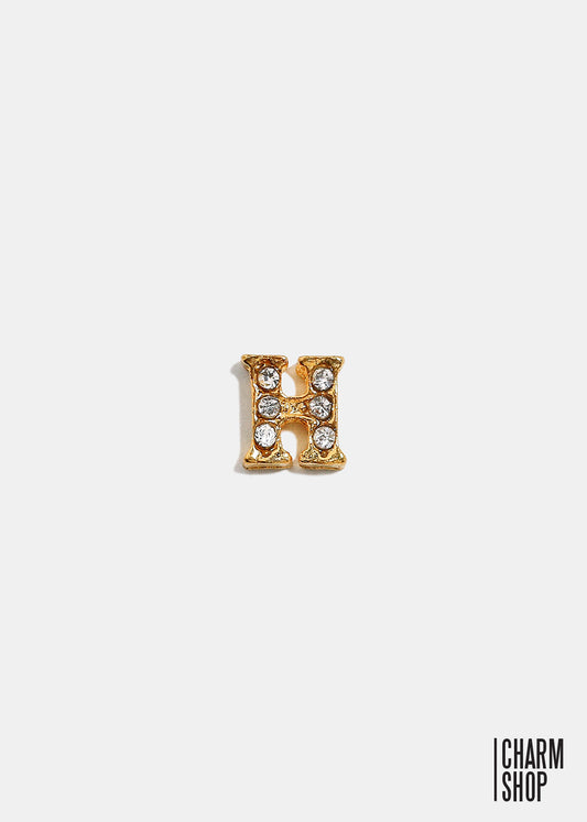 Gold Letter H Locket Charm