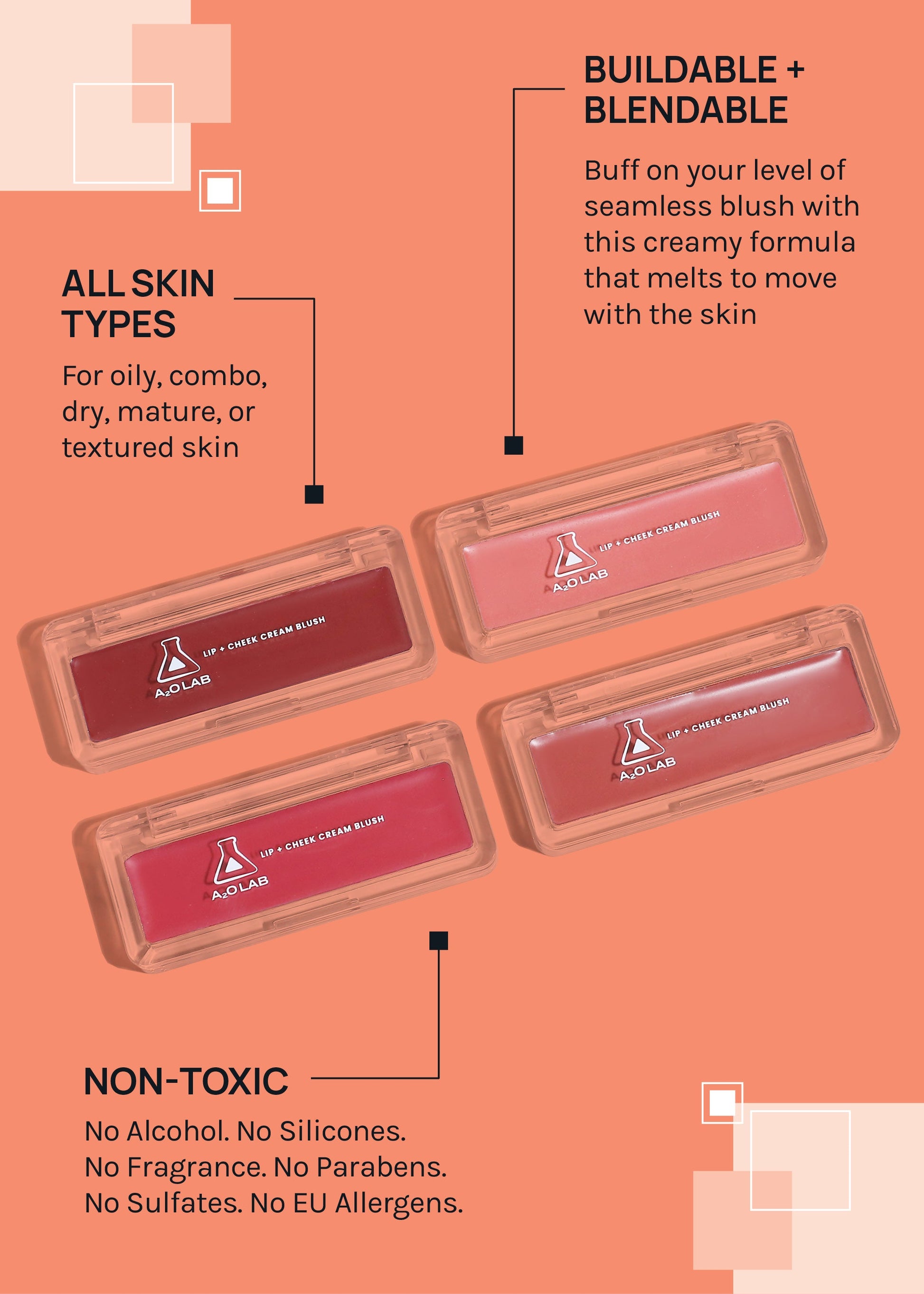a2o Lab Lip + Cheek Cream Blush