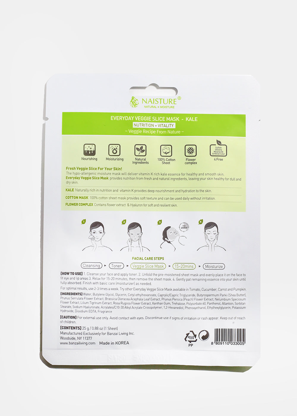 Veggie Sheet Mask - Kale