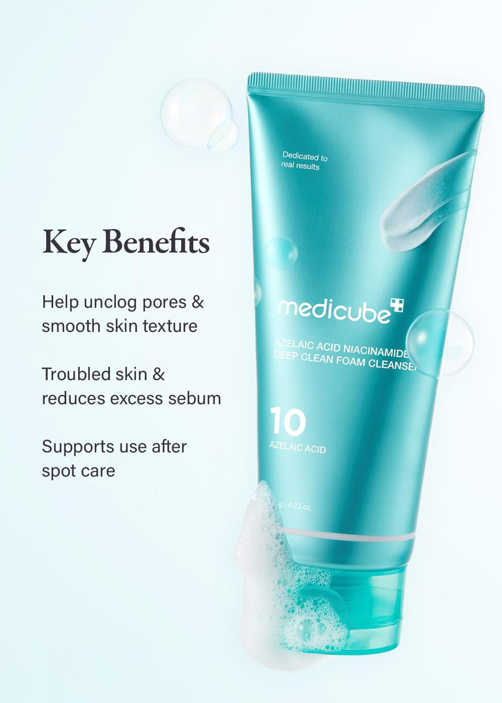 medicube Azelaic Acid Niacinamide Deep Clean Foam Cleanser 120g