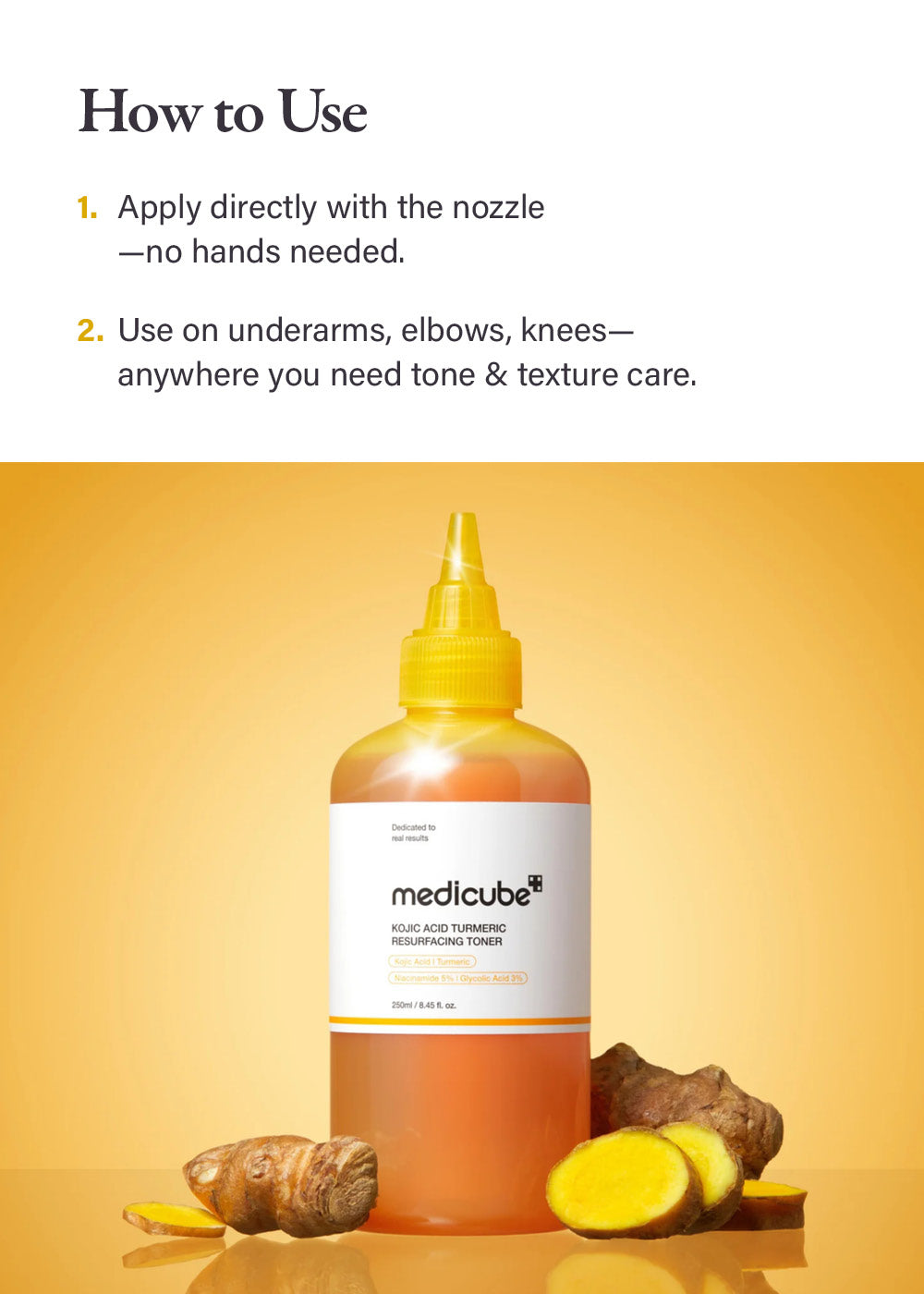 medicube Kojic Acid Turmeric Resurfacing Toner 250ml