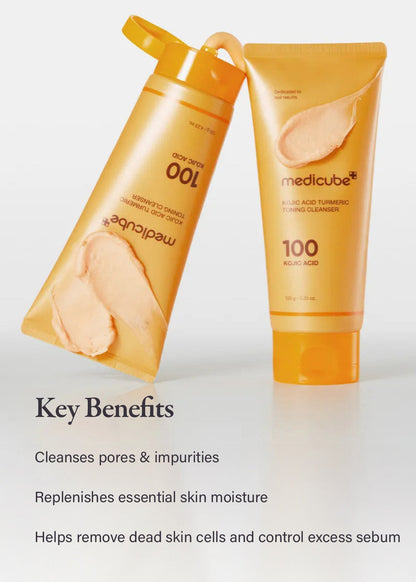 medicube Kojic Acid Turmeric Toning Cleanser 120g