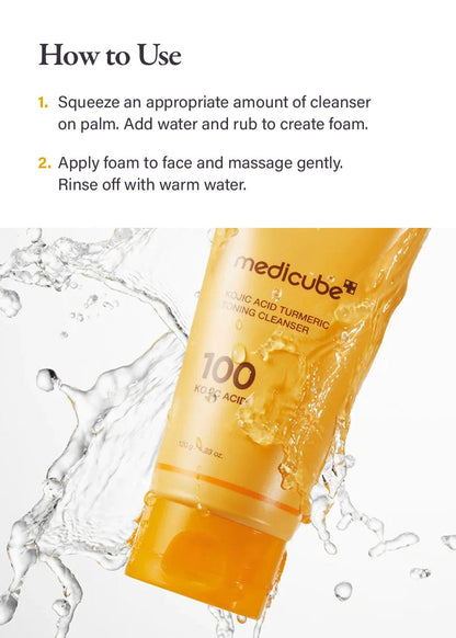 medicube Kojic Acid Turmeric Toning Cleanser 120g