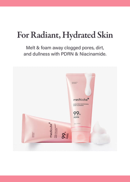medicube PDRN Pink Niacinamide Whip Cleanser 120g