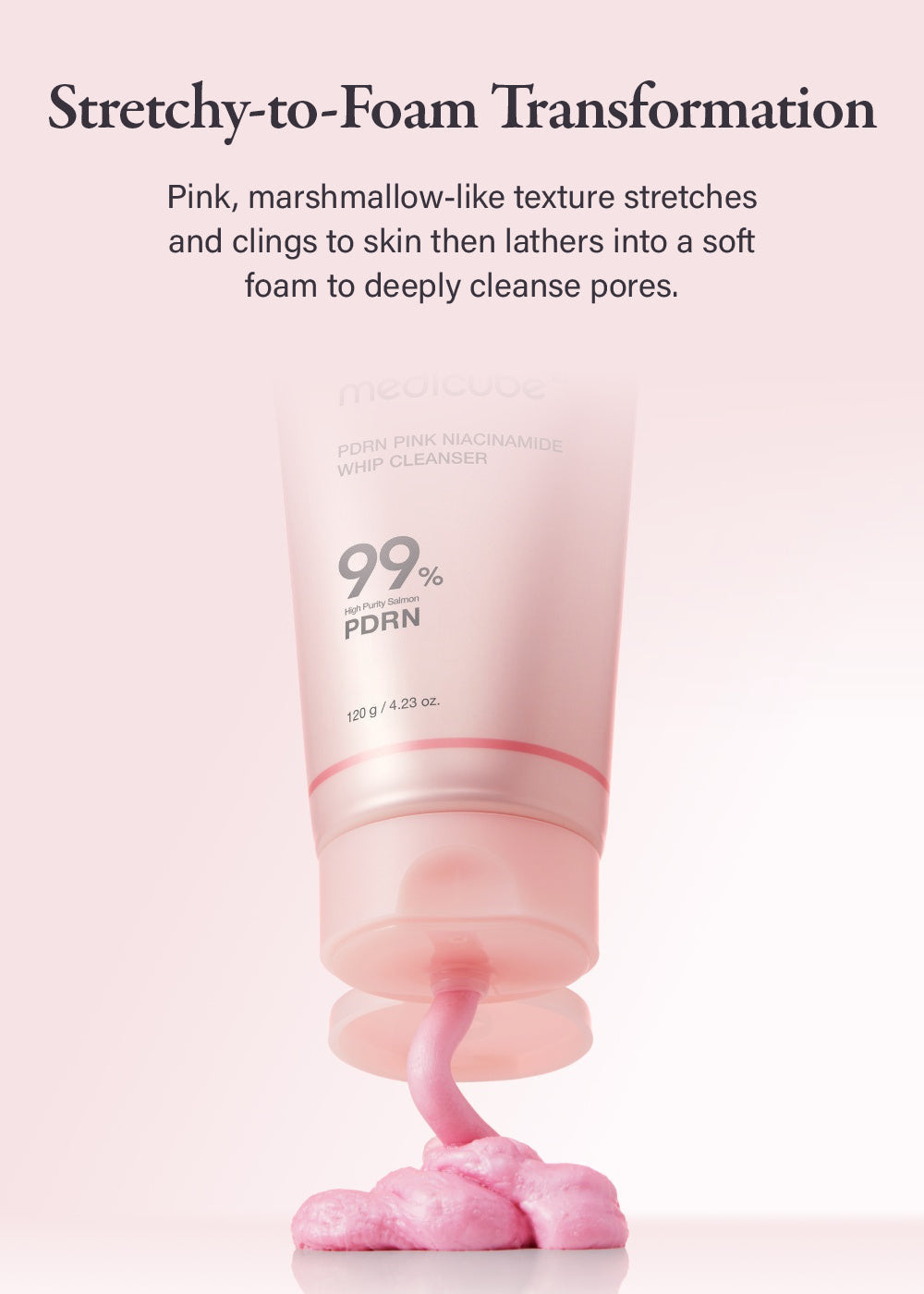 medicube PDRN Pink Niacinamide Whip Cleanser 120g