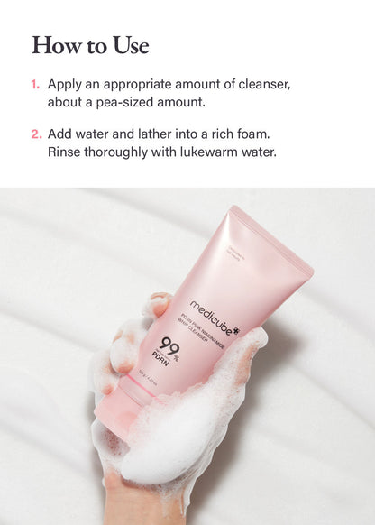 medicube PDRN Pink Niacinamide Whip Cleanser 120g